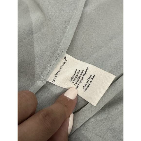 LoveShackFancy Angie Silk Floral Sweetheart Maxi Dress in Celestia Blue Size 4 - Picture 10 of 14